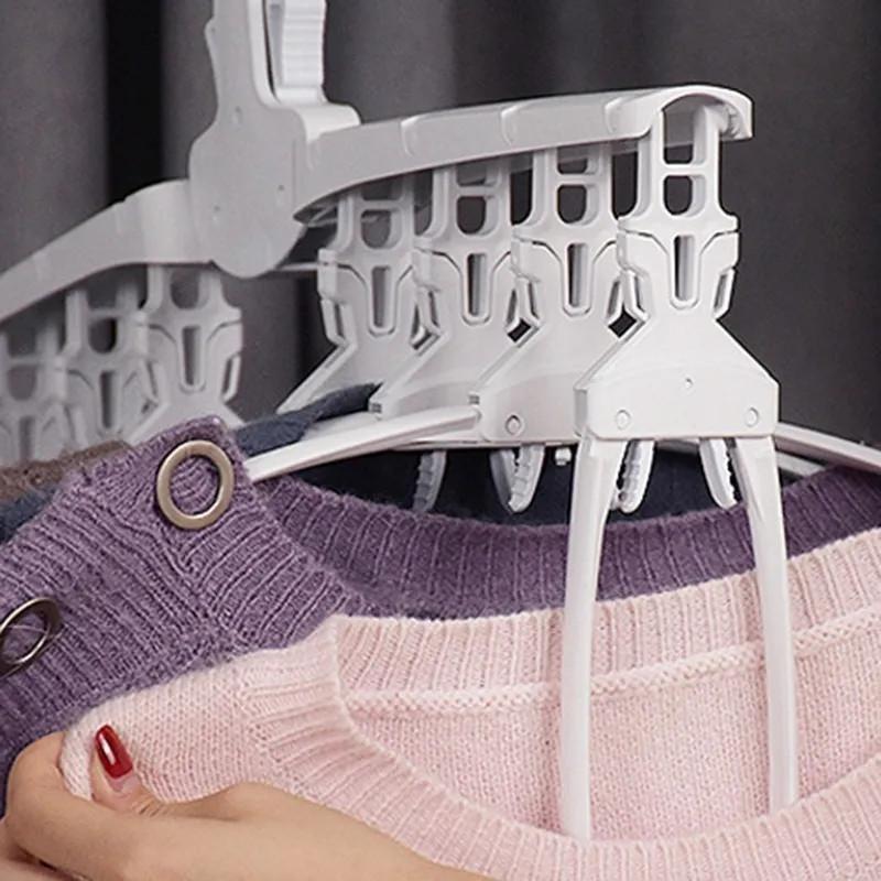 Porte-manteau multifonction 8 cintres antidérapants pliables