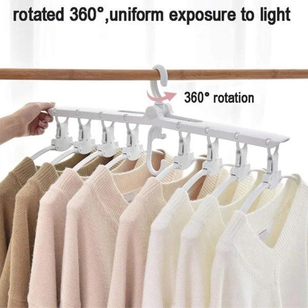 Porte-manteau multifonction 8 cintres antidérapants pliables